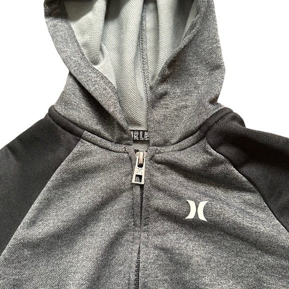 Boys Hurley 2T set grey hoodie with sweats full zip sweater tapered bottoms - Picture 3 of 6